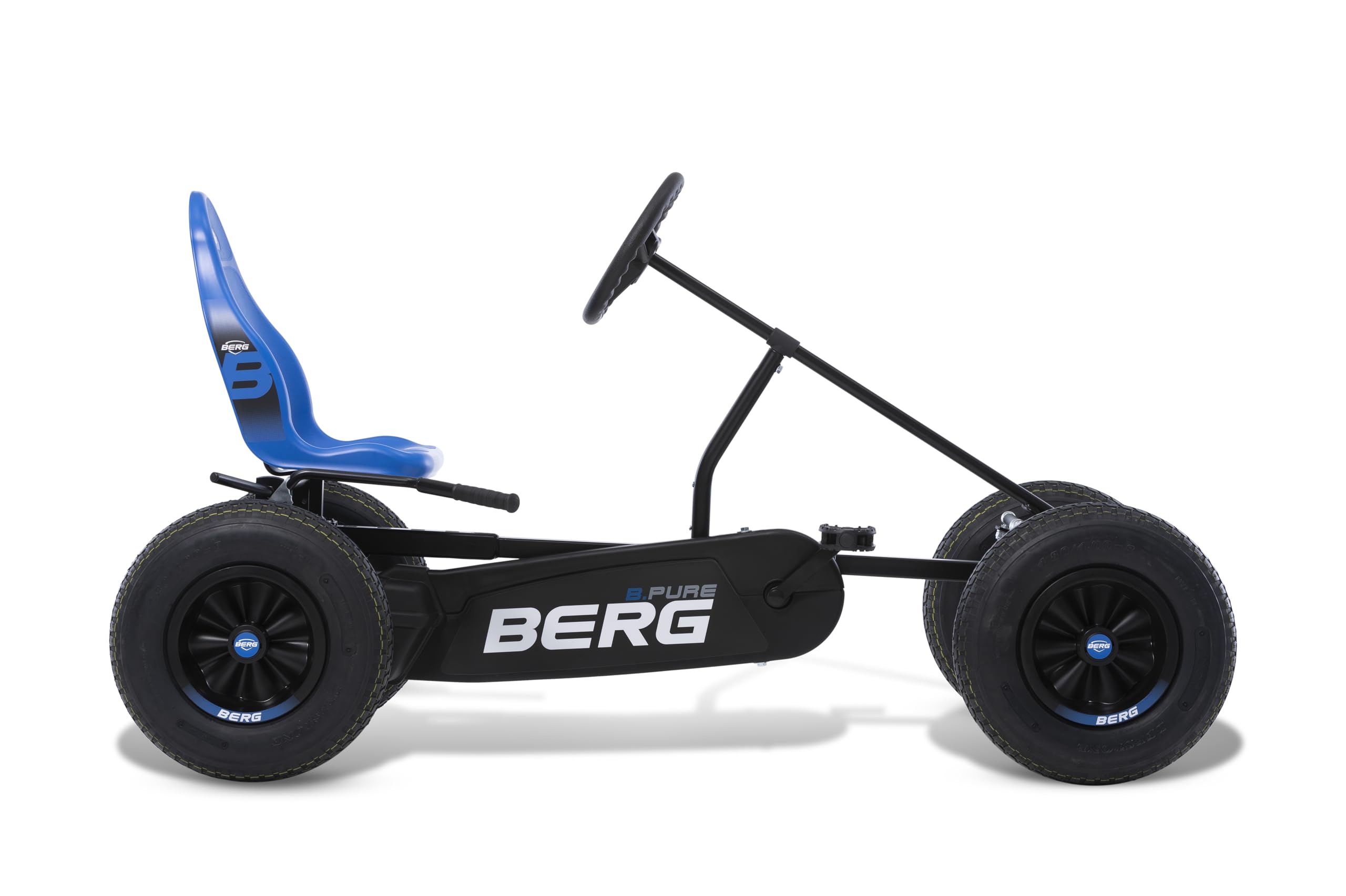 BERG Kart a Pedales XL B.Pure Blue BFR | Azul, a partir de 5 años, freno BFR (adelante, atrás, frenado), cuadro de acero resistente, asiento regulable