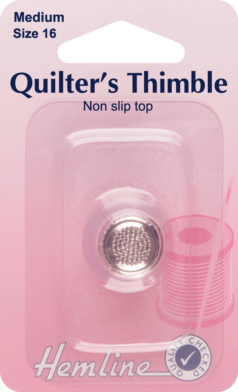 Hemline Silver H300.m | Premium Quality Quilter's Thimble | Size 16