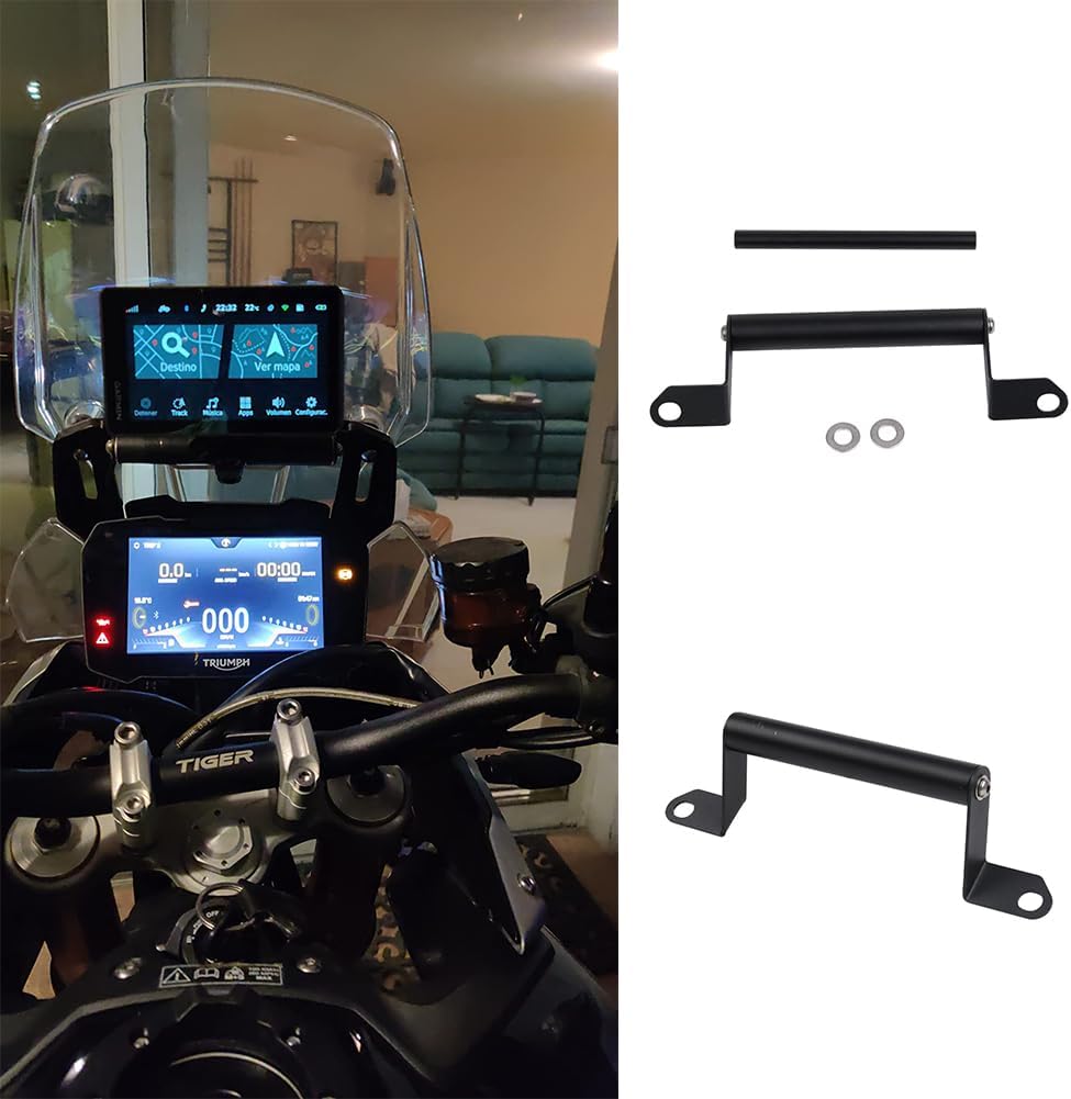 Motorcycle Navigation GPS Bar Mount Bracket for Tiger 900 GT PRO Tiger 900 Rally PRO 2020 2021 2022 2023 2024, 12mm 22mm Expansion Crossbar Mobile Phone Stand Holder Support Accessories