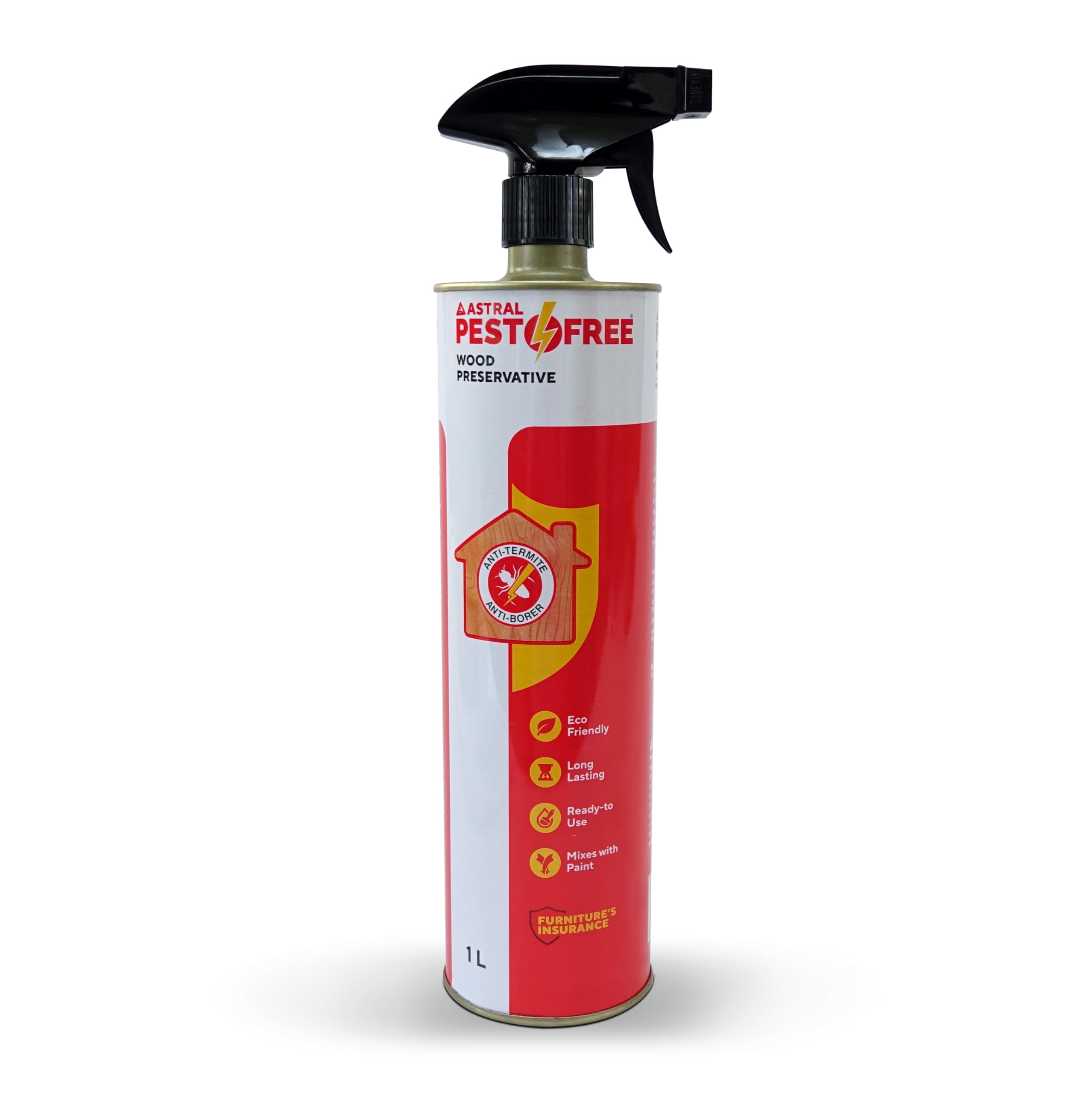 Astral Pestofree Eco-Friendly Termite Killer 1Ltr | Protective & Preventive Formula for Termite, Borer & Insects | DIY Spray for Home, Office, Kitchen