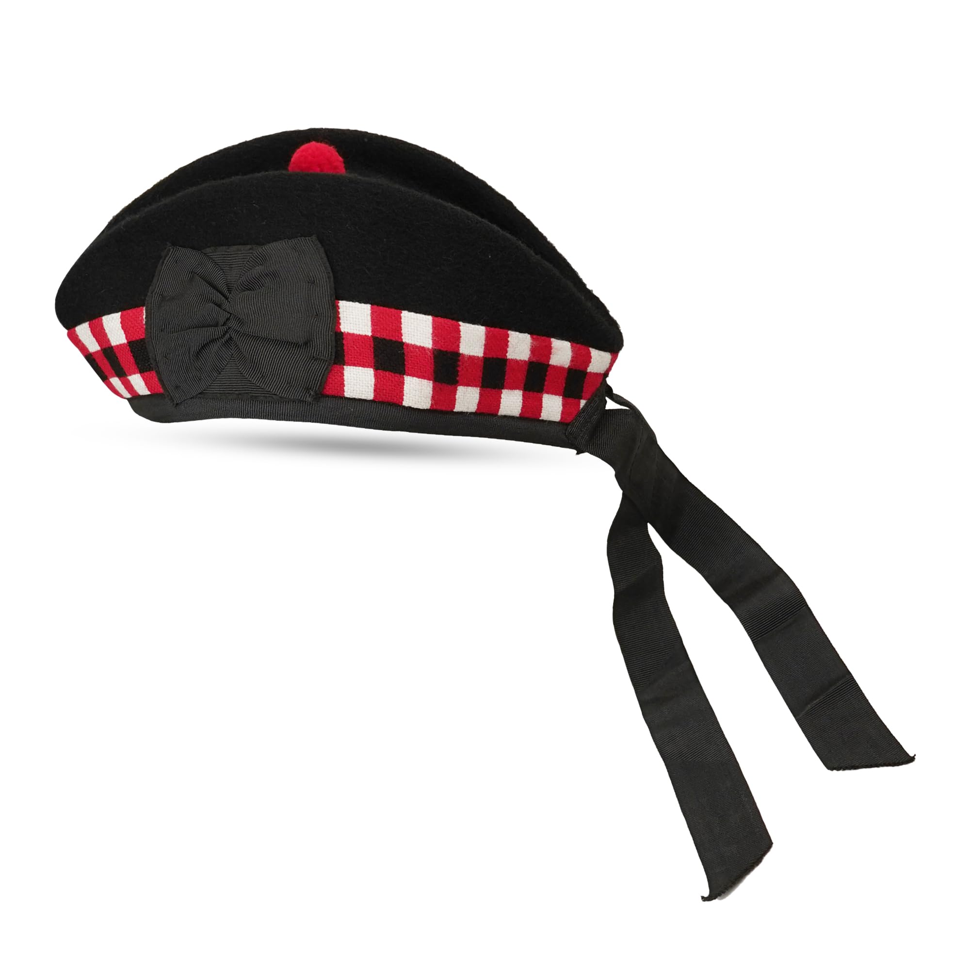 Glengarry HAT Wool Cap with Soft Cotton Lining Comfortable FIT Kilt Accessories, Military Cap (UK, Numeric, 6 1/2