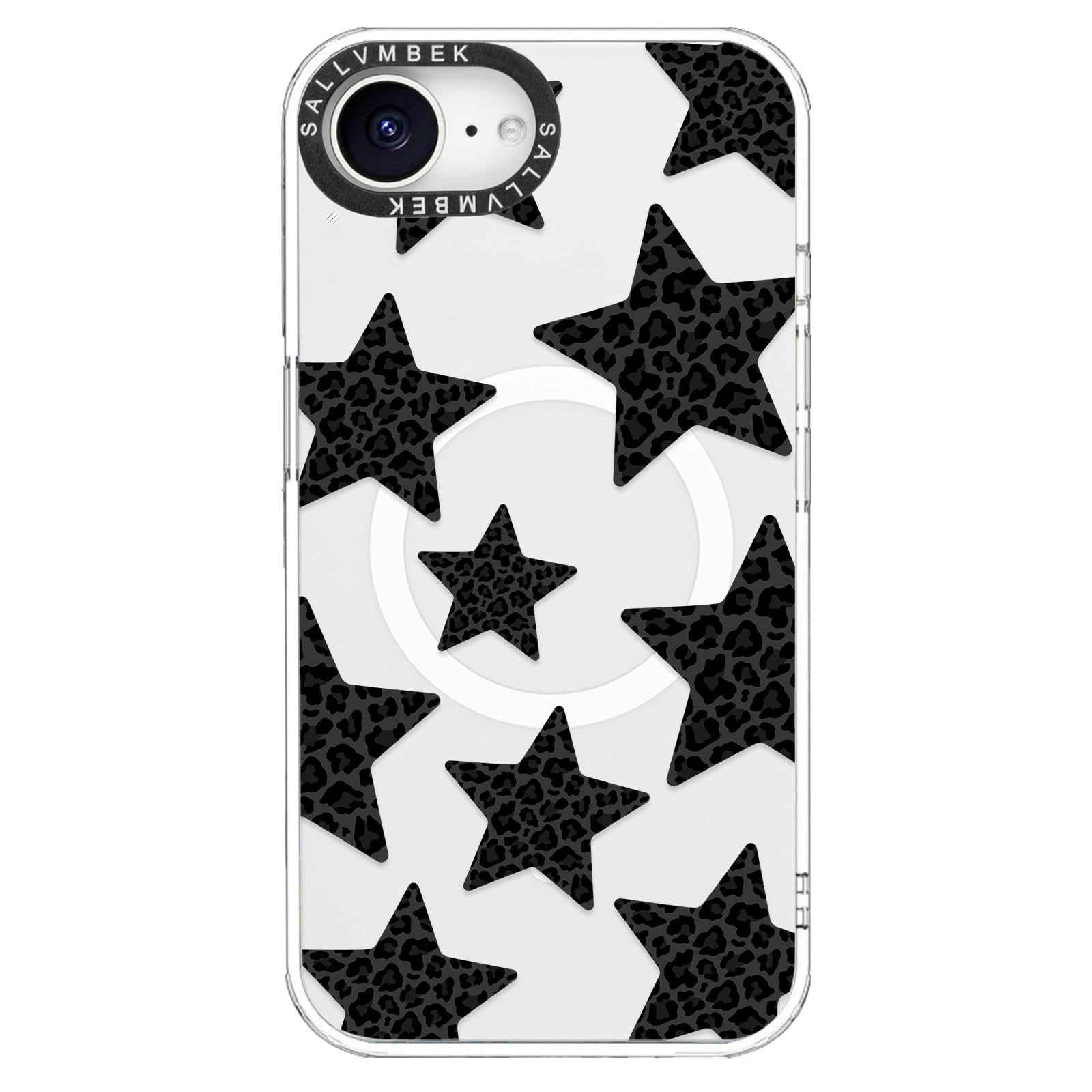 Coque transparente iPhone 16e motif léopard pour soirées et quotidien