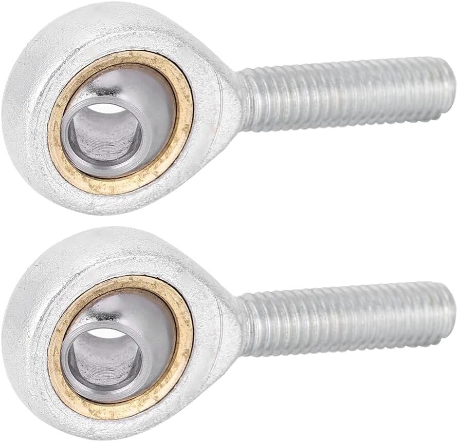 Bearings, SA8T K Rod End Bearing, 2Pcs 8mm Bore Self Lubricating Joint Rod Ends Articulated Bearing Male Thread Assembled Rod End Joint Bearing,High Hardness and Toughness