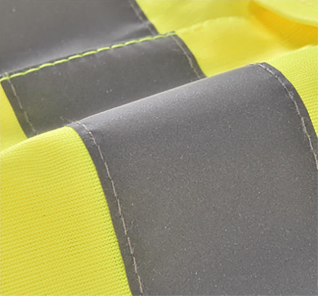 Chaleco de Trabajo de Alta Visibilidad, Chaleco de Trabajo Reflectante Unisex Alta Visibilidad Multicolor(Yellow)