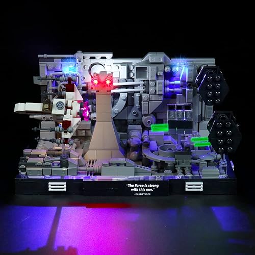 Miniatura 5 de Hilighting Kit de luz LED mejorado para Lego Star Wars Death Star Trench Run Diorama Juego de construcción, compatible con Lego 75329 (modelo no