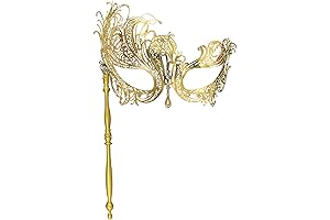 Masquerade Mask for Women on Stick