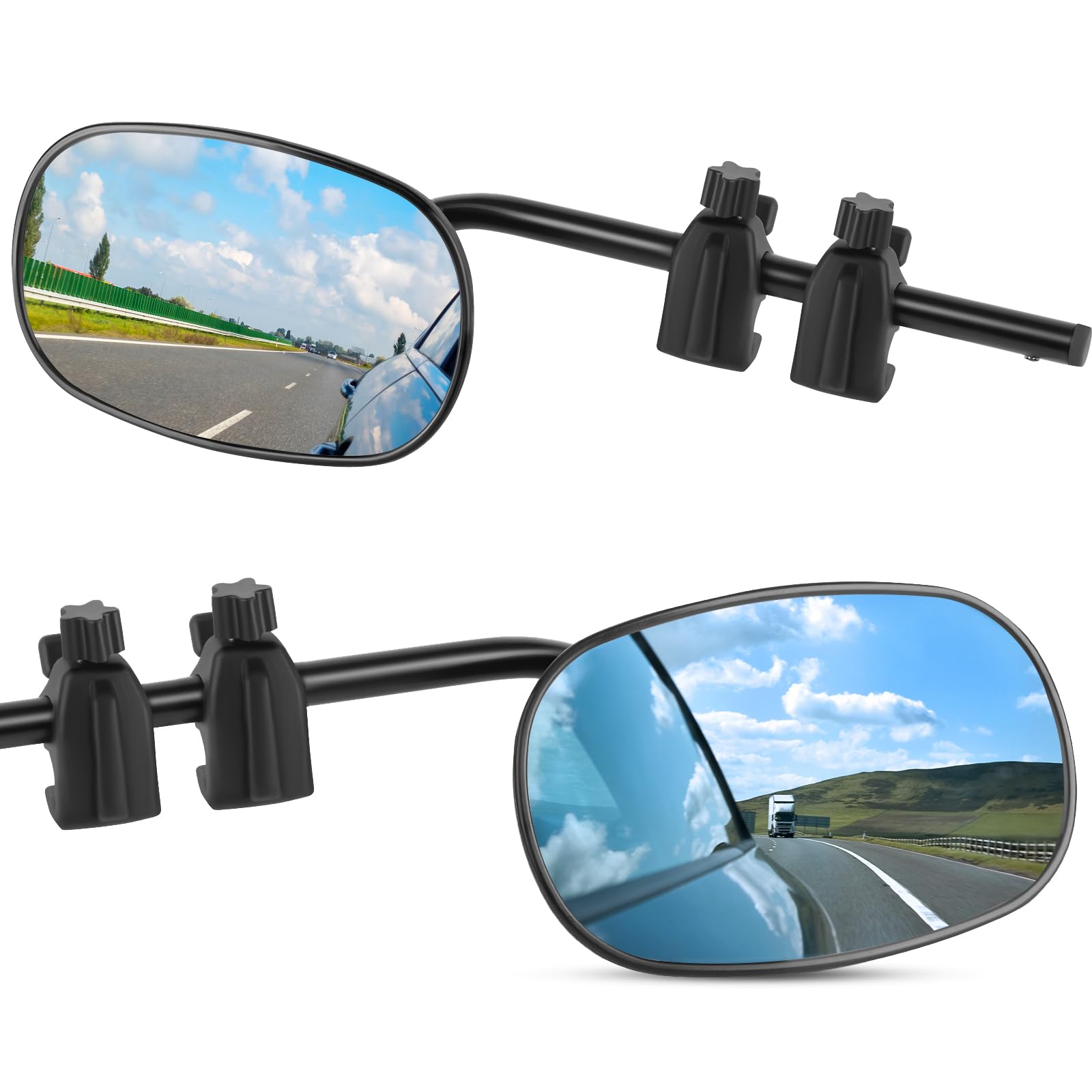 23" Espejos Caravana Coche Retrovisores Caravana Coche Espejo Retrovisor Caravana Coche para Remolque Furgoneta Camion Tractor Universal, Espejos Retrovisores Caravana, 2 Unidades