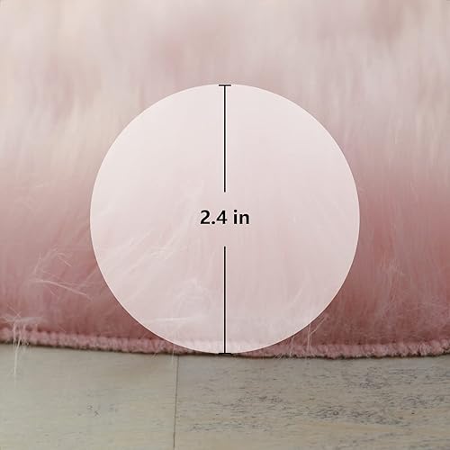 Miniatura 10 de Alfombra de corazón beige con forma de corazón, alfombra de piel sintética esponjosa, bonita alfombra de área pequeña, alfombras de pelo largo para