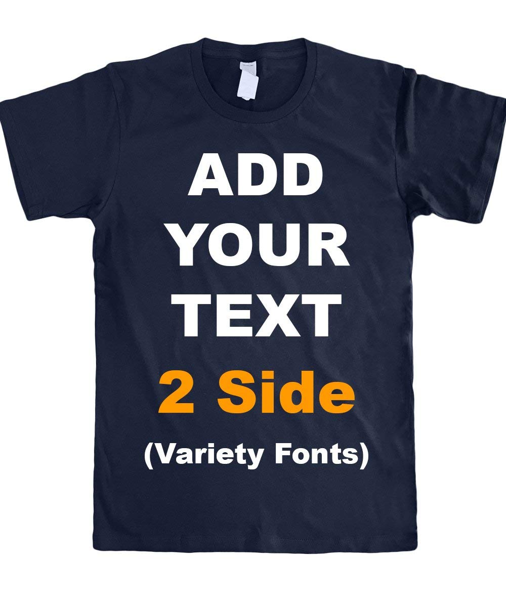 Custom T Shirts Front & Back Add Your Text Ultra Soft for Men & Women Cotton T Shirt