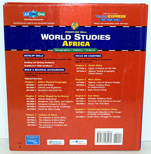 Africa: Geography. History, Culture (World Stud... 0131280066 Book Cover