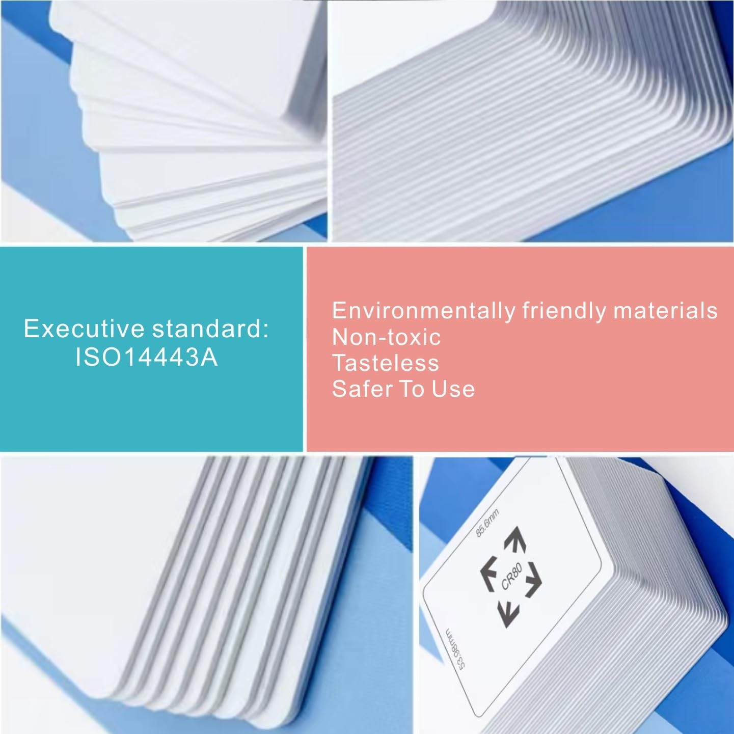 Timeskey 200pcs PVC ID Cards CR80 30 MIL PVC Card Inkjet Printing Plastic Waterproof Material Works with Epson & Canon Inkjet Printers