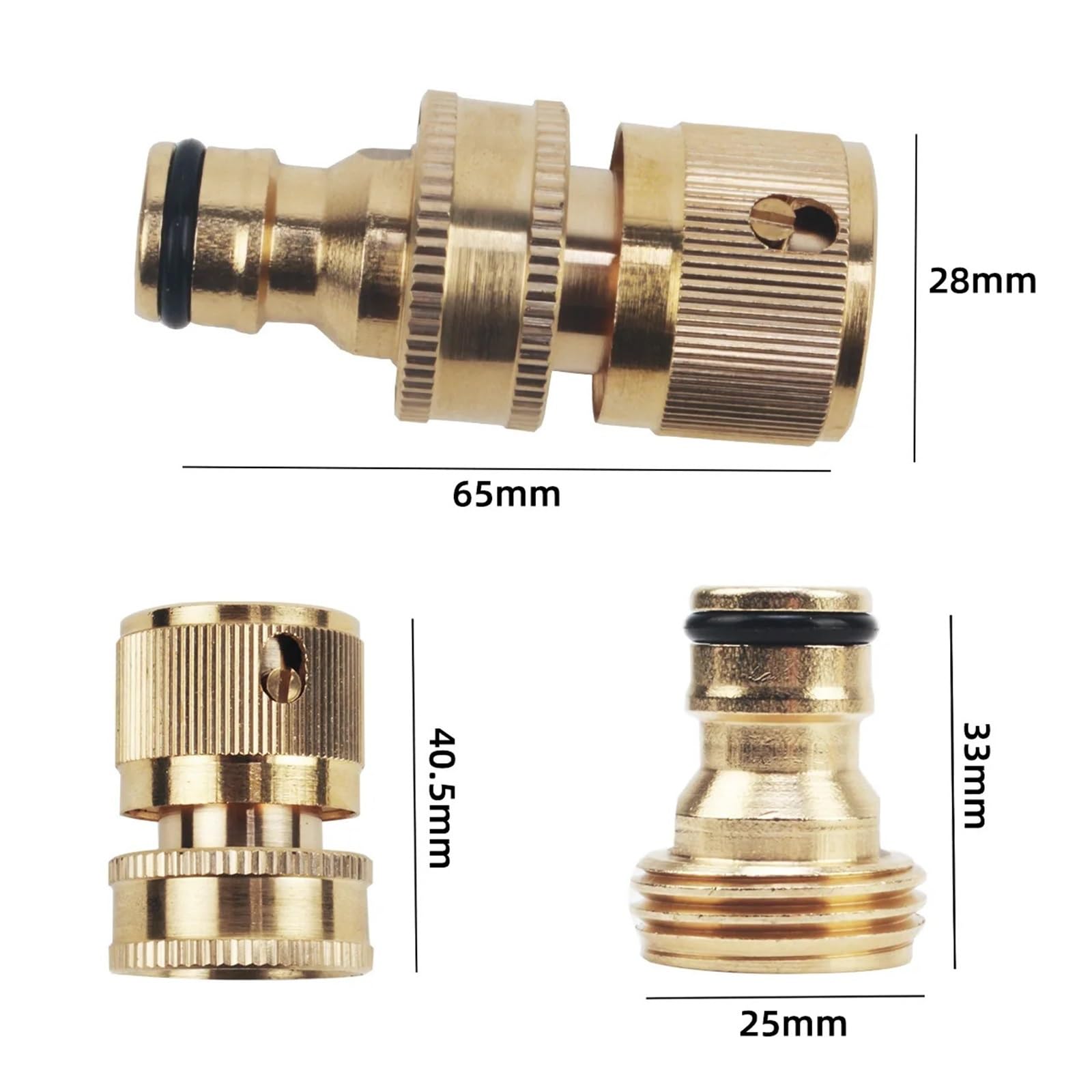 Adattatore per tubo da giardino 3/4 '' connettore rapido Water Stop raccordo filo rame rubinetto accoppiamento irrigazione