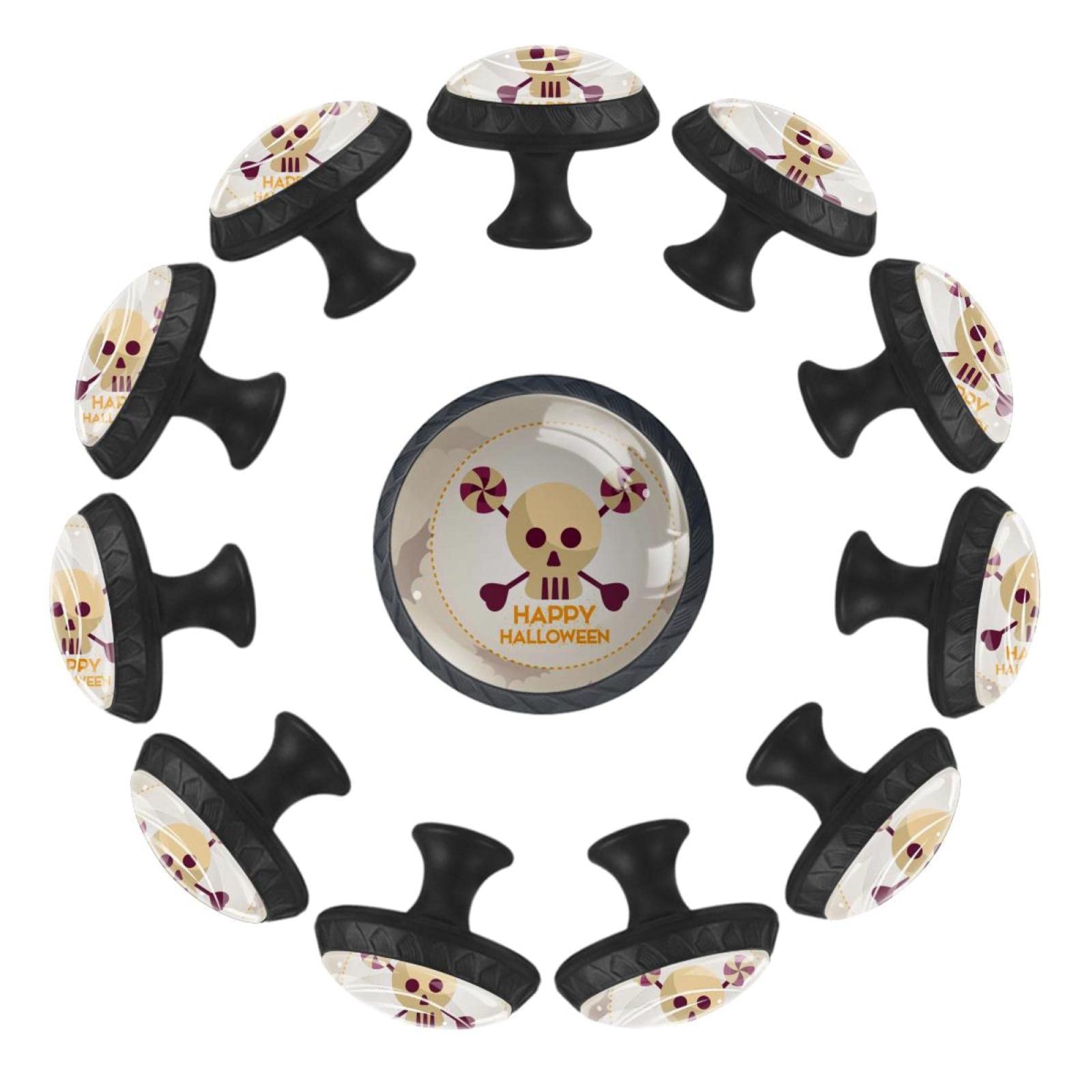 Boutons de tiroir d'Halloween ronds 35 mm pour remplacer des poignées de commode usagées