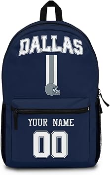 ANTKING Dallas Backpacks Travel Bags Custom Any Name Number for Men Women Gifts