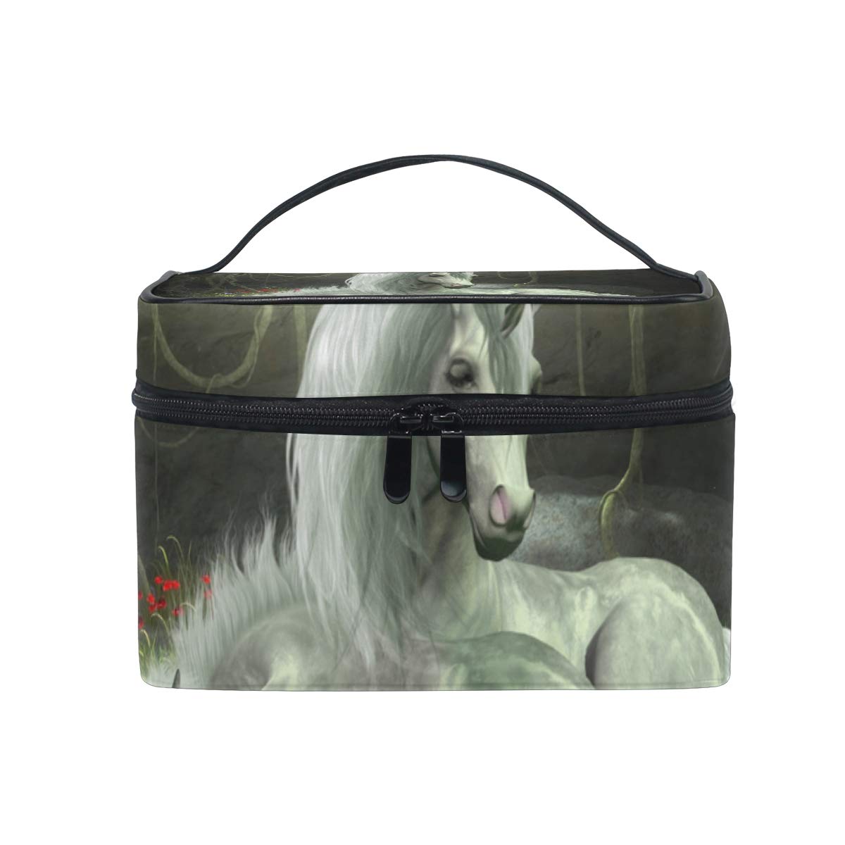 BALII Magical Unicorn And Baby Cosmetic Bag Travel Makeup Pouch Storage Organiser for Women Girl