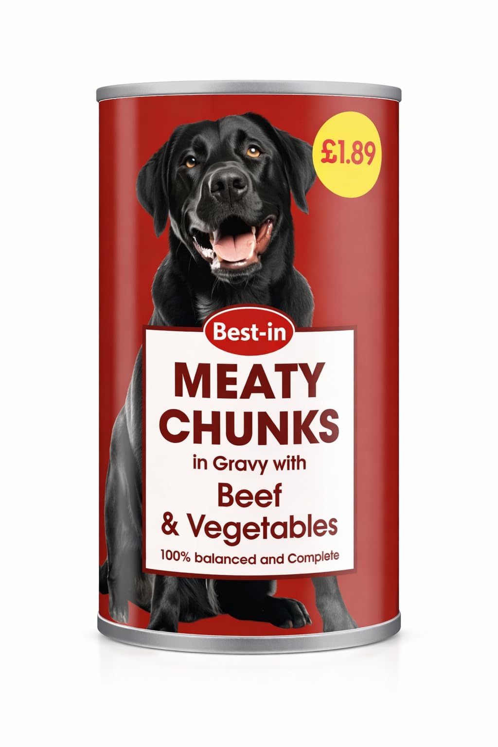 Best-in Wet Dog Food Meaty Chunks in Gravy with Beef & Vegetables 1.2kg (12 Pack) – Complete Balanced Adult Dog Meal, Nutritious Daily Feeding, Bulk Value Pack