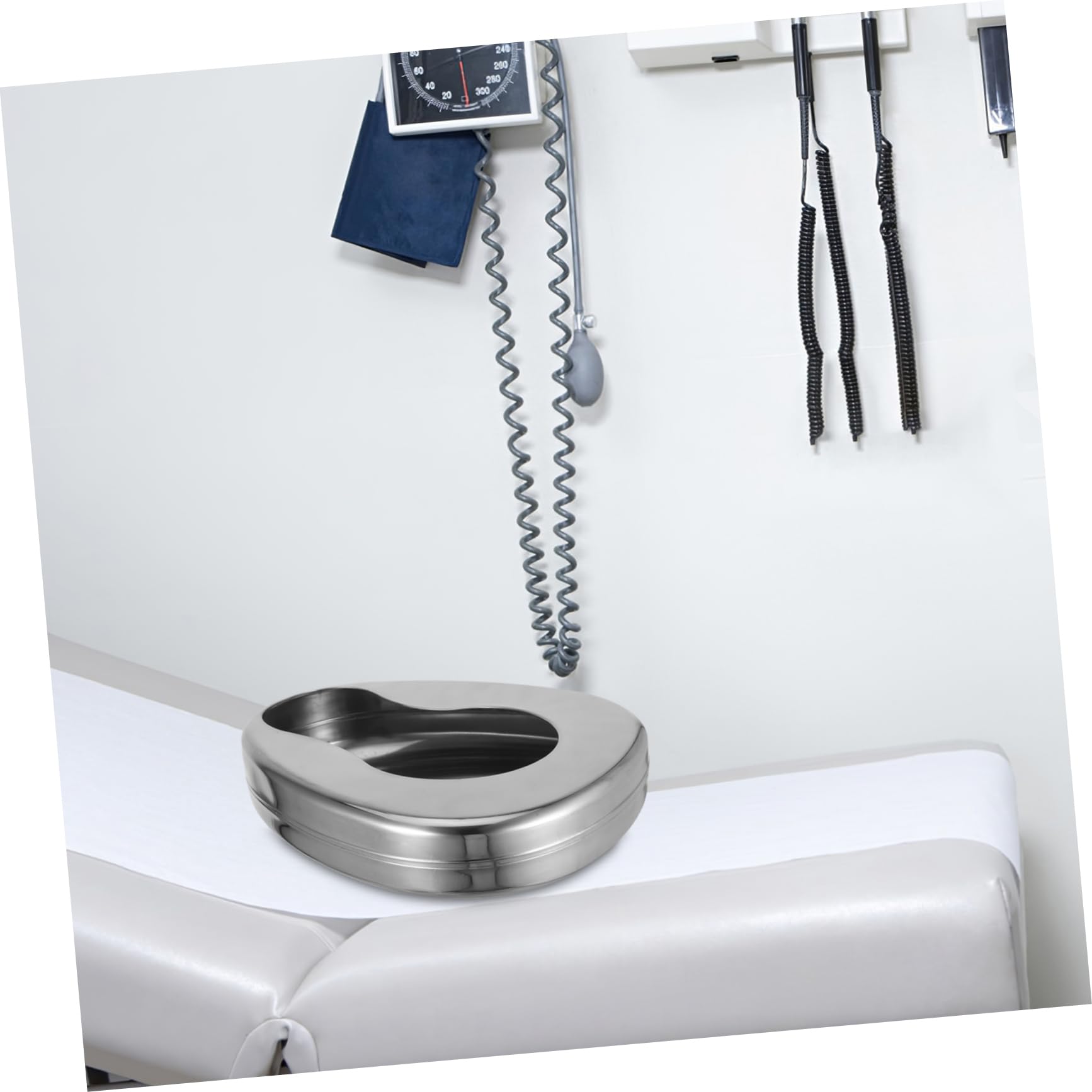 VALICLUD Padella da Letto in Acciaio Inossidabile, Portable Folding Toilet per Anziani, Uomini e Donne, Uso Ospedale e Casa, Design Ergonomico