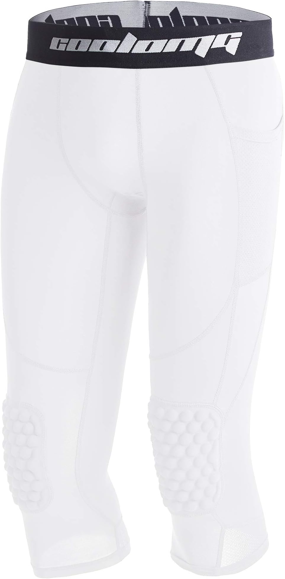 Basketball Leggings with Knee Pads for Kids Youth 3/4