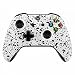 eXtremeRate Textured White Faceplate Cover, 3D Splashing Front Housing Shell Case, Comfortable Non-Slip Replacement Kit for Xbox One S & Xbox One X Controller