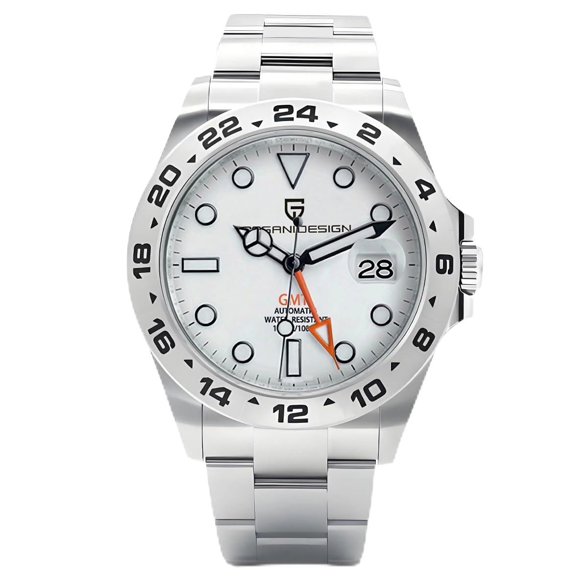 Pagani Design herrenuhr automatik GMT Business Sports Mechanisch Herrenuhren Wasserdicht 100M Analogue Edelstahl Armbanduhr für Männer