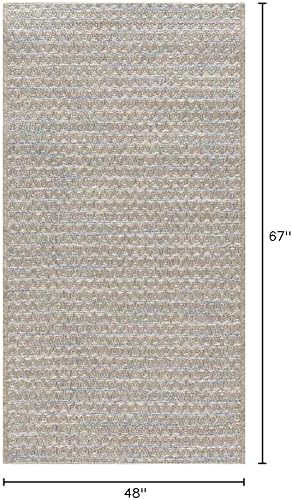 Miniatura 2 de Alfombras de área, 2 x 4, para exteriores, color azul, para sala de estar, dormitorio o cocina (2 pies x 3 pies 7 pulgadas)