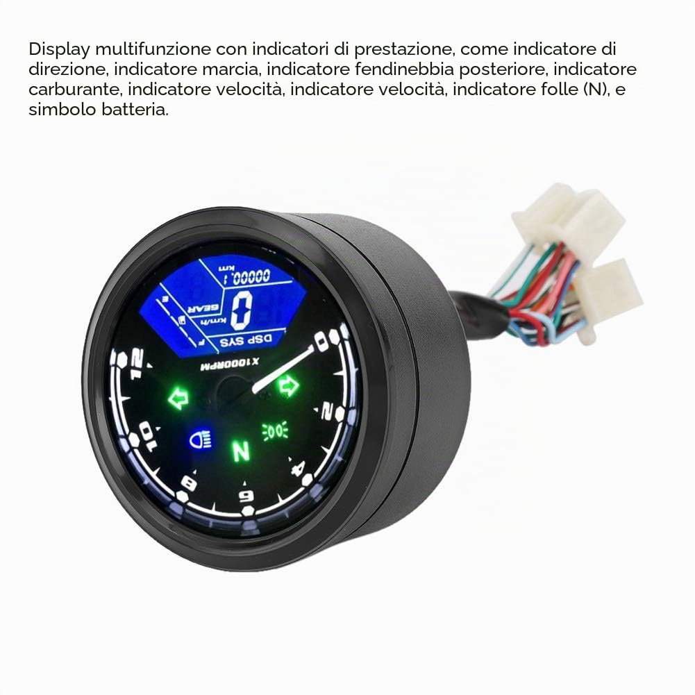 Contachilometri contachilometri LCD Impermeabile per Moto