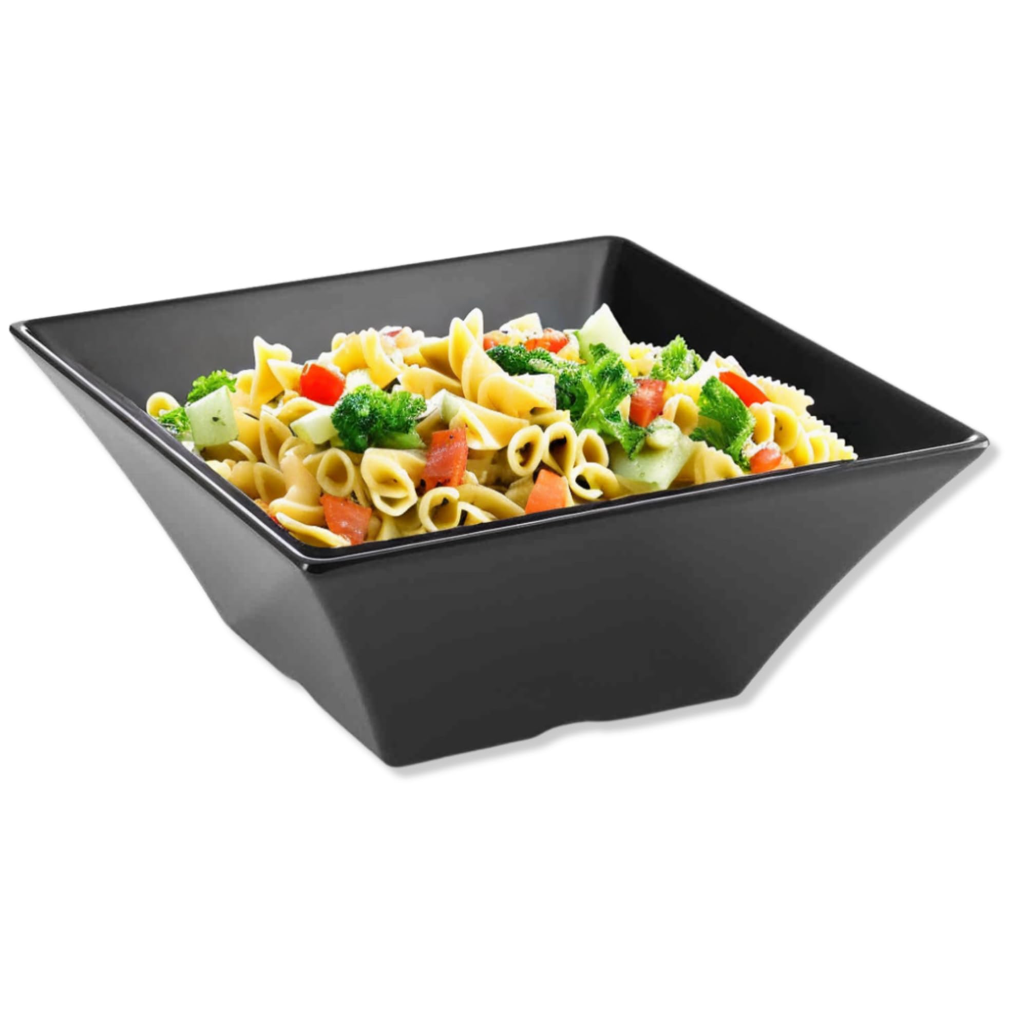 Frostone Collection 10" Black Melamine Bowl by Tablecraft – 3.75 Quart, 120.0 ounces, Melamine, Black, Model BKMB94