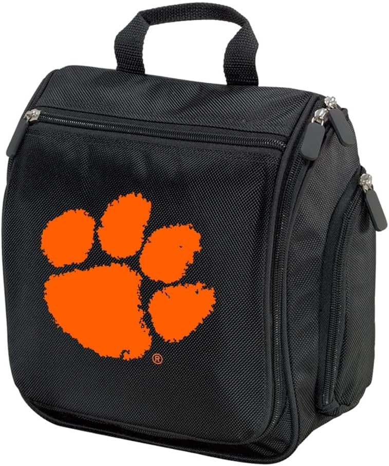 Broad Bay Clemson Toiletry Bag Or Hanging Clemson Tigers Travel Shaving Kit for Men (Multi Color - Black)