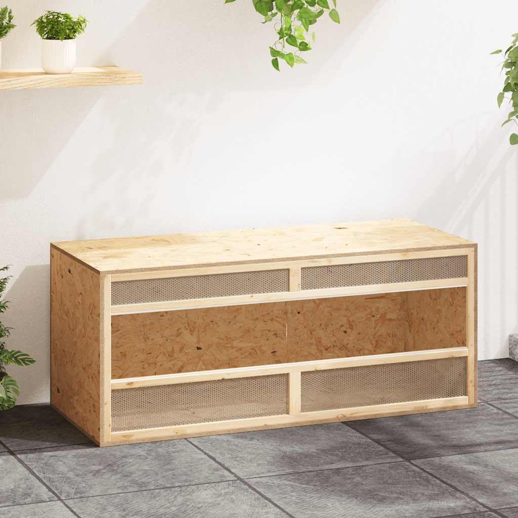 Terrarium drewno konstrukcyjne 120 x 50 x 50 cm z prawdziwym szkłem dla gadów, bez ostrych krawędzi, stalowe siatki do cyrkulacji powietrza, przejrzysty widok