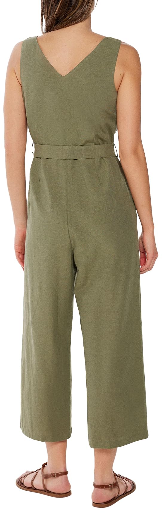 SPRINGFIELD Mono Lino Botones Pantalones Mujer