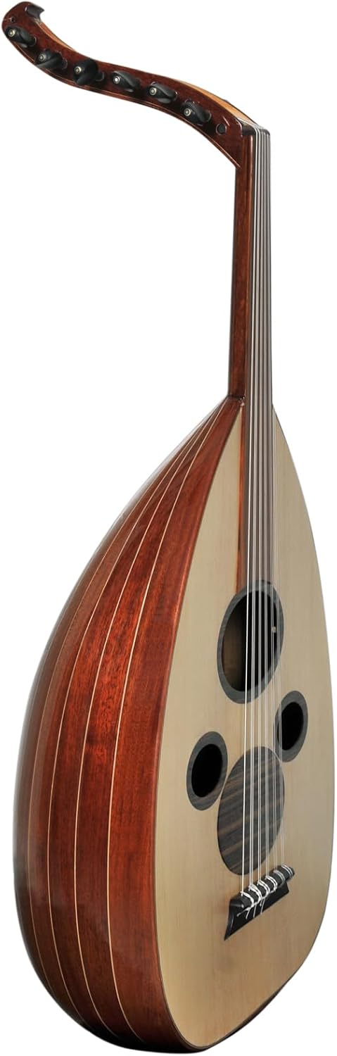 Quality Professional Arabic Oud 12 string (BESHIR) With Soft Carry Case (BESHIR Mahogany Glossy)
