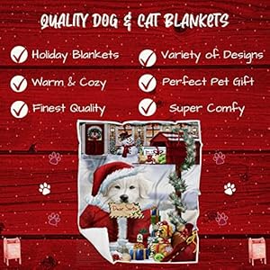   Dear-Santa-Letter-Christmas-Great-Pyrenees-Dog-Blanket-Lightweight-Super-Soft-Cozy-and-Durable-Animal-Theme-Fuzzy-Blanket-for-Sofa-Bed-Couch-Luxury-Soft-BLNKT158040-50x60-Woven