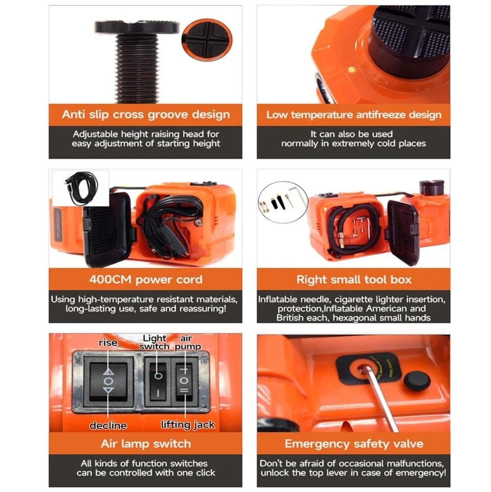 sollevatore auto Kit martinetto idraulico elettrico per auto Martinetti di sollevamento automatico da 5 tonnellate con smontaggio della ruota della pompa sollevatore