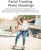 Vista 5 de Robo 360 Rotation Smart AI cardán, soporte de seguimiento automático de cara y objetos, 360 manos libres, fotos y grabación de video en vivo