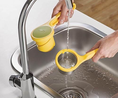 Miniatura 5 de Exprimidor ergonómico, con giro, de acero inoxidable Joseph Joseph, prensa de cítricos, Amarillo