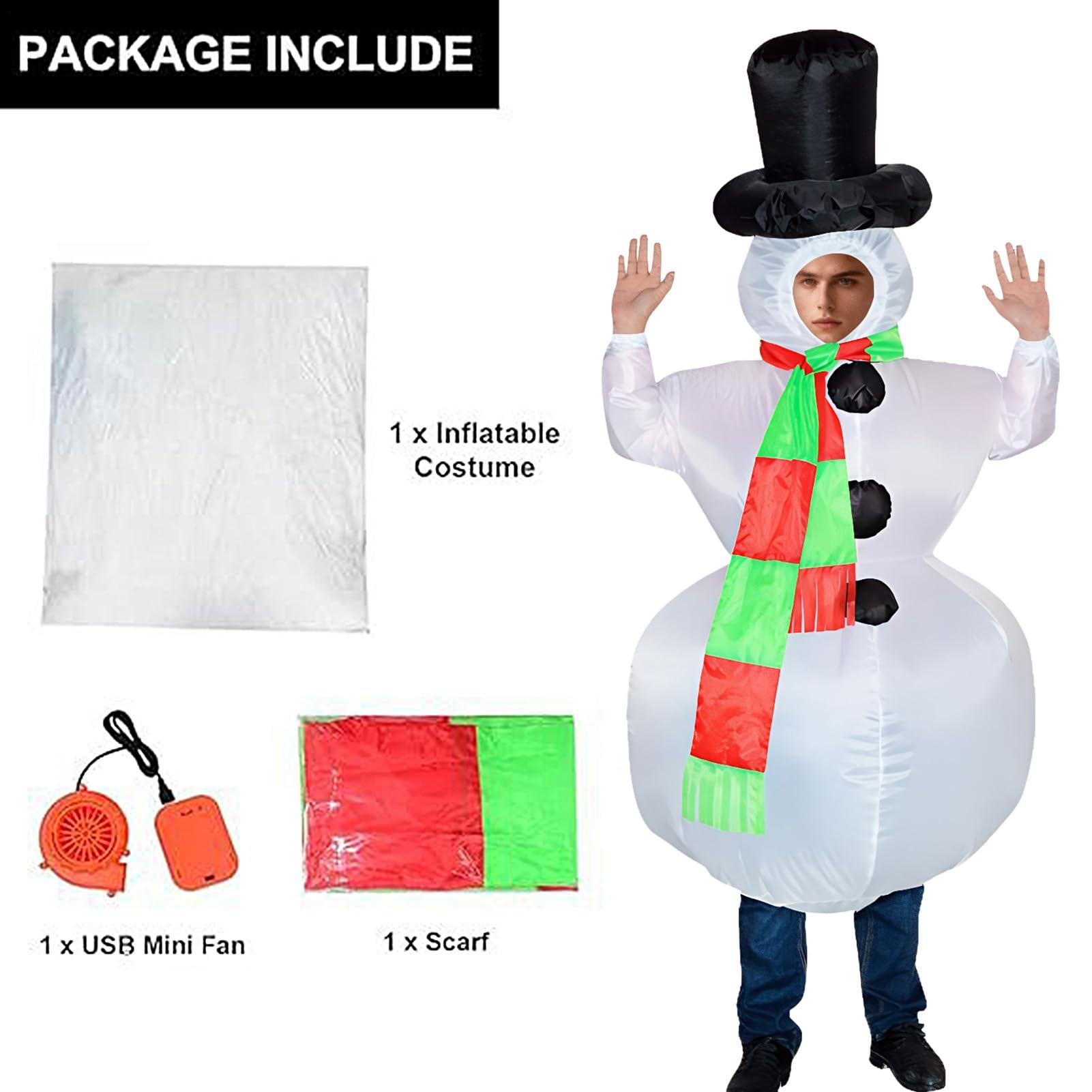 Costume Gonfiabile Di Neve Abbigliamento Natalizio