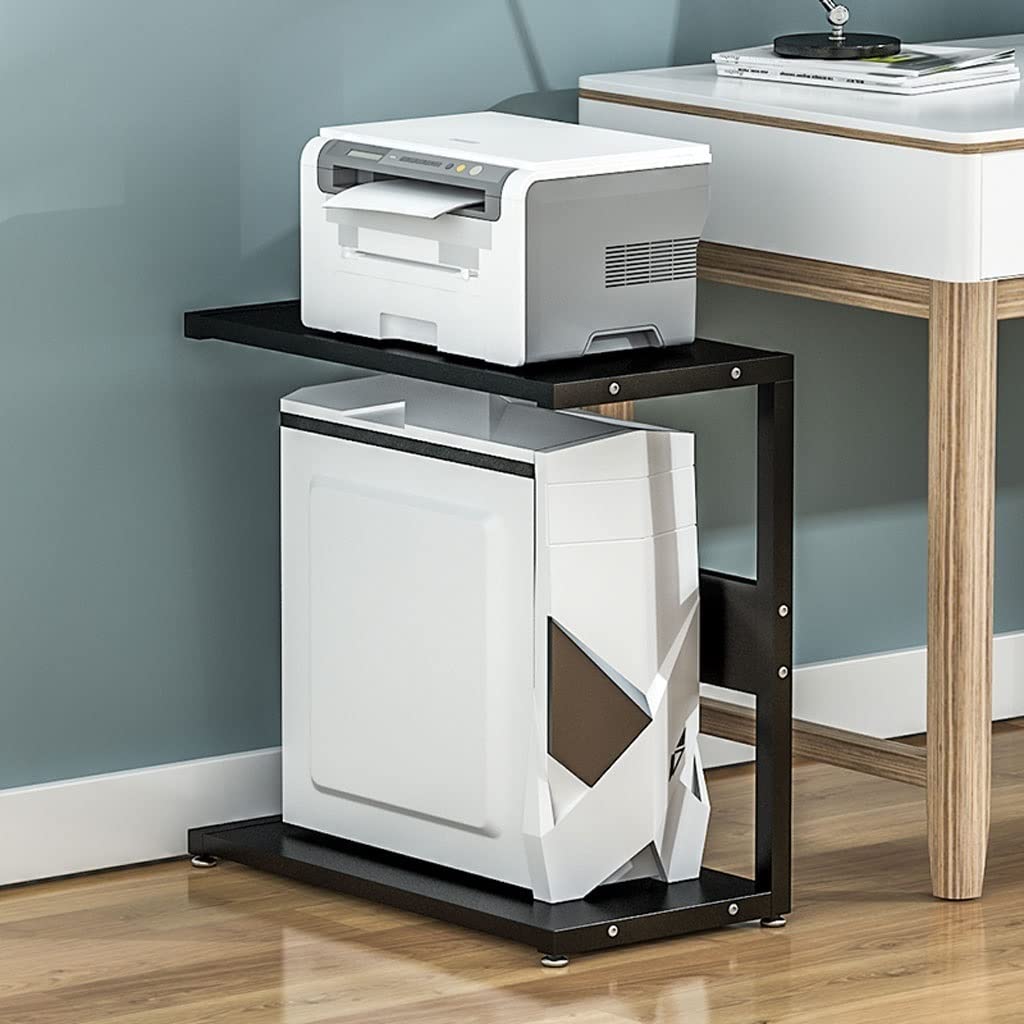 Mueble Impresora Host de computadora Multicapa UPC Gracket Rack Impresora Simple Debajo la Rejilla Mesa Desktop Escritorio Almacenamiento Cajonera Escritorio(24cm)