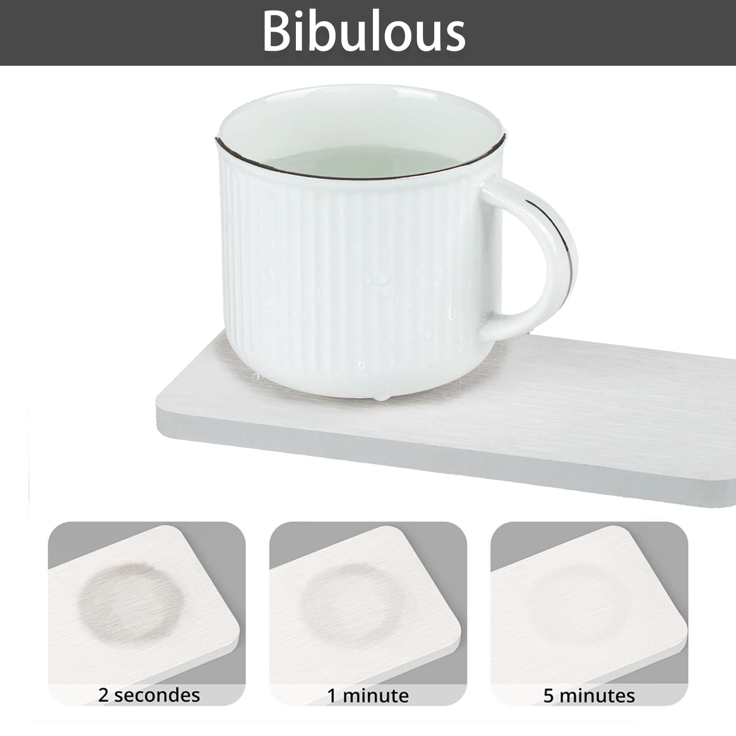 Set 3 Sottobicchieri Diatomite Assorbenti Acqua Per Uso Bagno E Cucina
