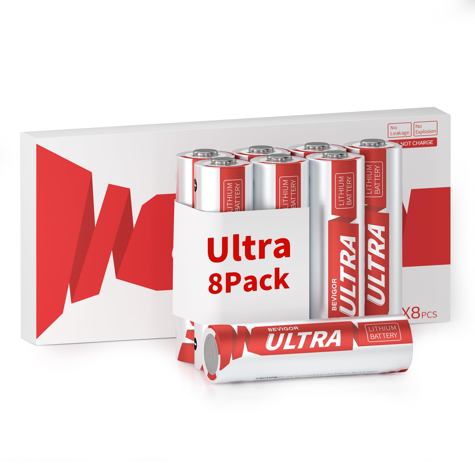 BEVIGOR AA Lithium Batterien, 1.5V 3500mAh High Capacity AA Batterien, Nicht Wiederaufladbare AA-Batterien, Geeignet Für eine Vielzahl von Haushaltsgeräten, Sicherheitsausrüstung