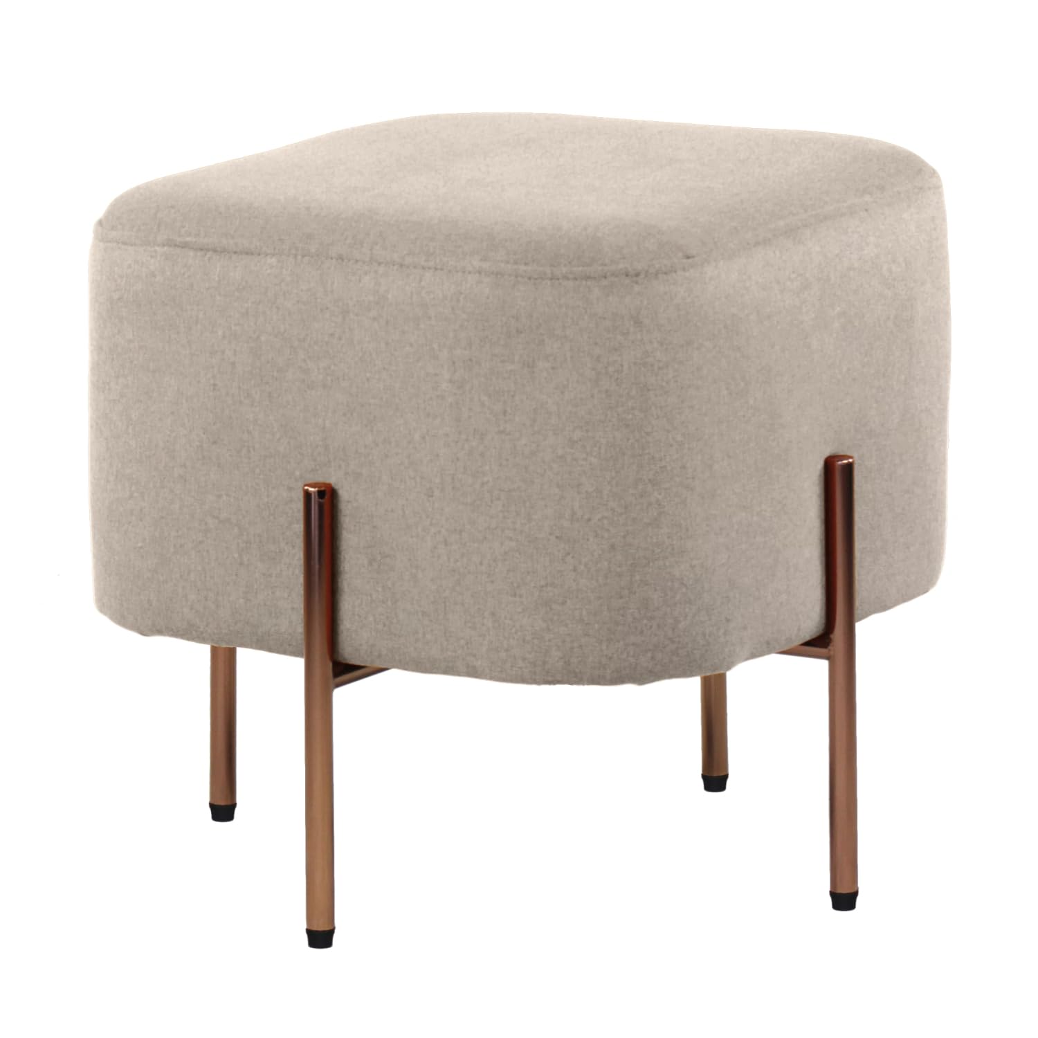 Brigros WeHome - Pouf Poggiapiedi In Tessuto, Pouf Sgabello Per Arredo Casa, Sgabelli Cucina, Soggiorno, Camera Da Letto, Ufficio, Poggiapiedi Da Scrivania, Vari Modelli e Colori (Quadrato, Grigio)