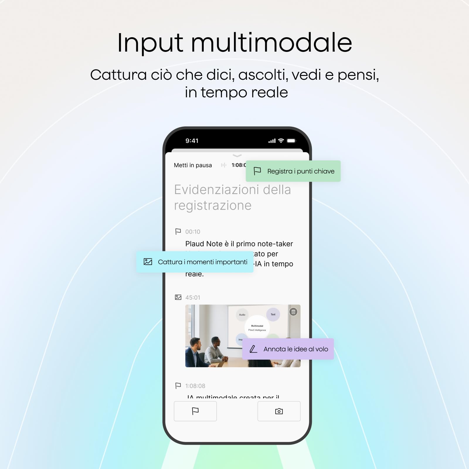 Plaud Note Registratore Vocale AI Professionale con Custodia Audio Digitale Trascrivi Riassumi con Tecnologia AI Supporta 112 Lingue Controllo App Perfetto per Riunioni Lezioni Chiamate Colloqui
