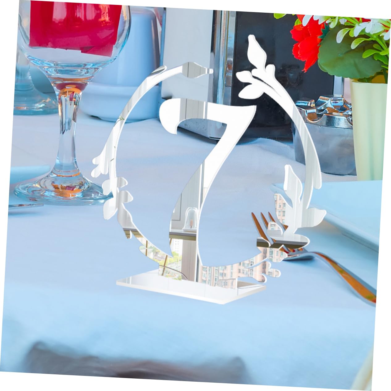 Cabilock 10 Pack Wedding Table Number Signs Acrylic Holders for Wedding Reception Events (numbers 1-10)