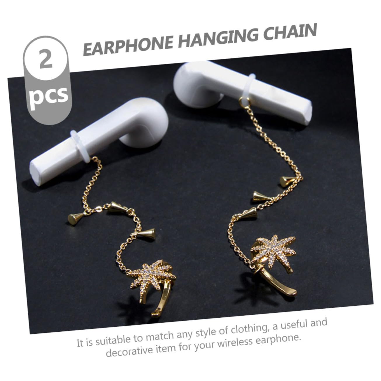 Gadpiparty 5paare Earpiece Holder Chain Verstellbare Anti-Verlust Kette Für -kopfhörer Leicht Und Tragbar Für Täglichen Gebrauch Und Sportaktivitäten Sicheres Design Für