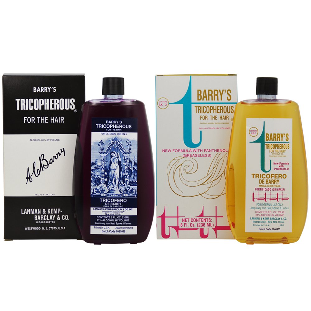 L&K Barry's Tricopherous for the Hair Greaseless + liquid regular 8oz "Set"