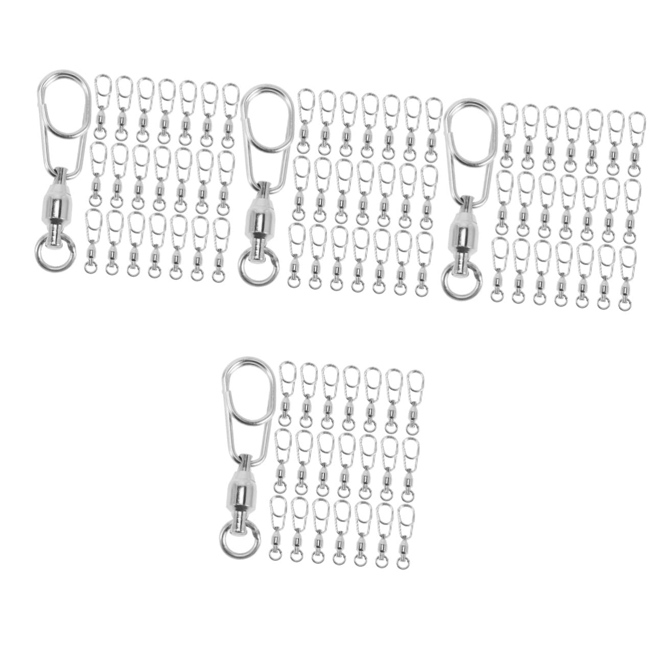 BESPORTBLE 120pièces Émerillons à Billes Pour Accessoires De Et Résistants Connecteurs Anti-enchevêtrement Pour Leurres Et Matériel