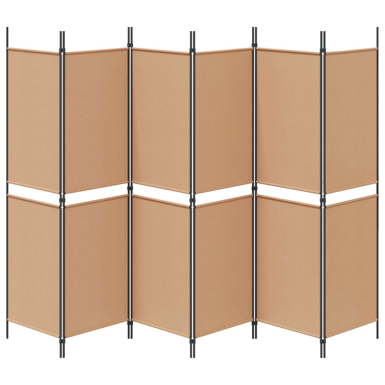 Parawan parawan 300 x 180 cm, materiał beżowy, składany, 6-częściowa ścianka działowa, ochrona przed wzrokiem do salonu, sypialni, biura, pokoju dziecięcego, loftu, studia, wnęki