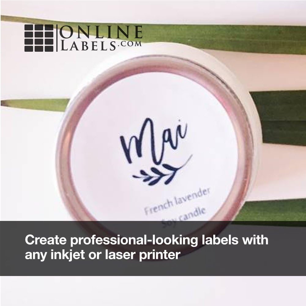 1.67 Inch Round Labels - Pack of 12,000 Circle Stickers, 500 Sheets - Inkjet/Laser Printer - Online Labels