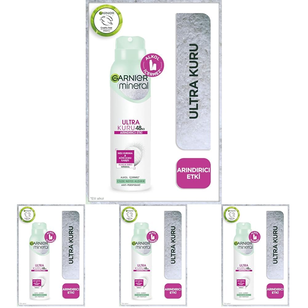 Garnier Mineral Ultra Kuru Deodorant 150ml (4 paketi)