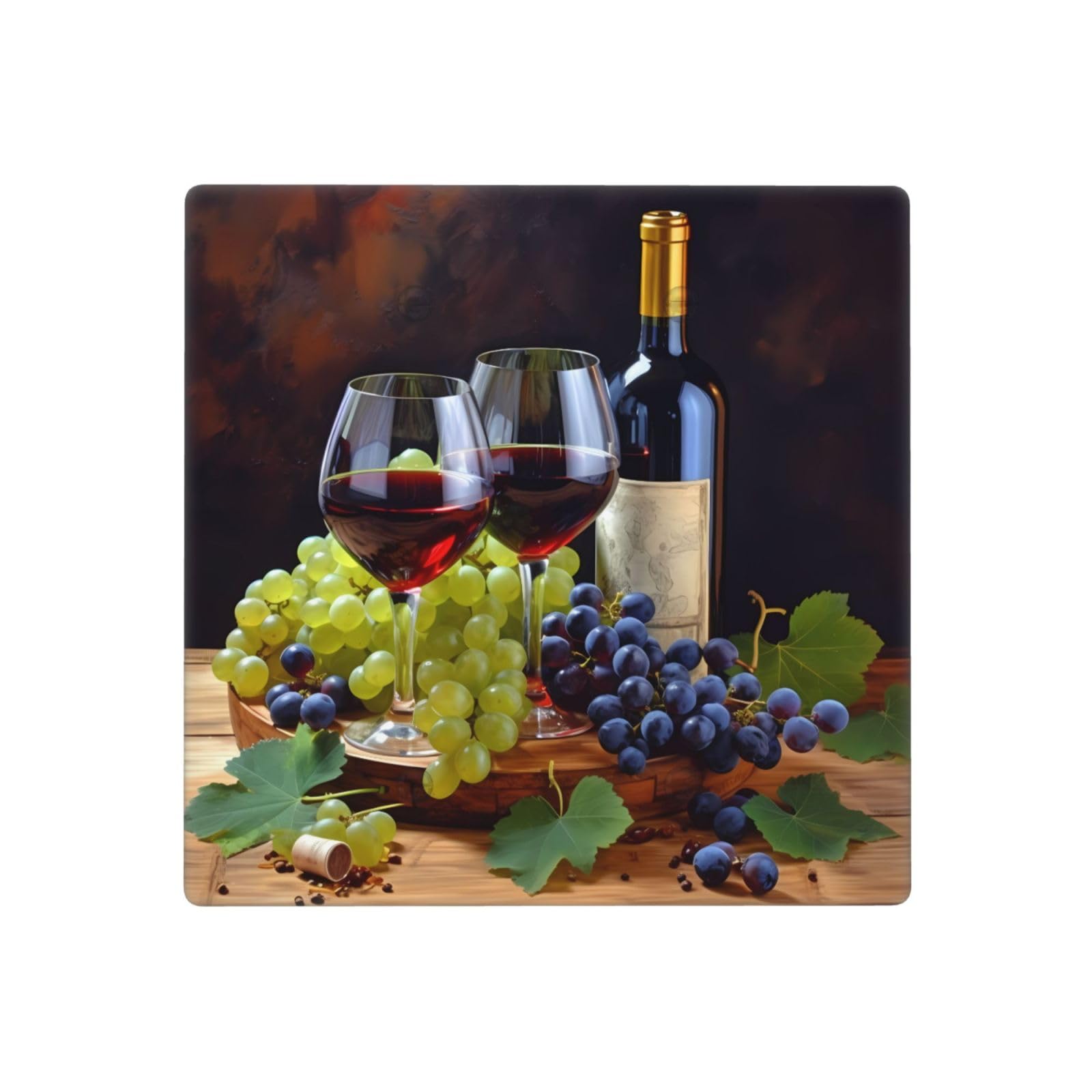 Decorator Wall Plate 2 Gang Light Switch Covers Art Red Wine Galsses & Grapes Wallplate Double Toggle Switch Plate Standard Size Electrical Outlet Covers Decorative Wall Switch Plate Cover