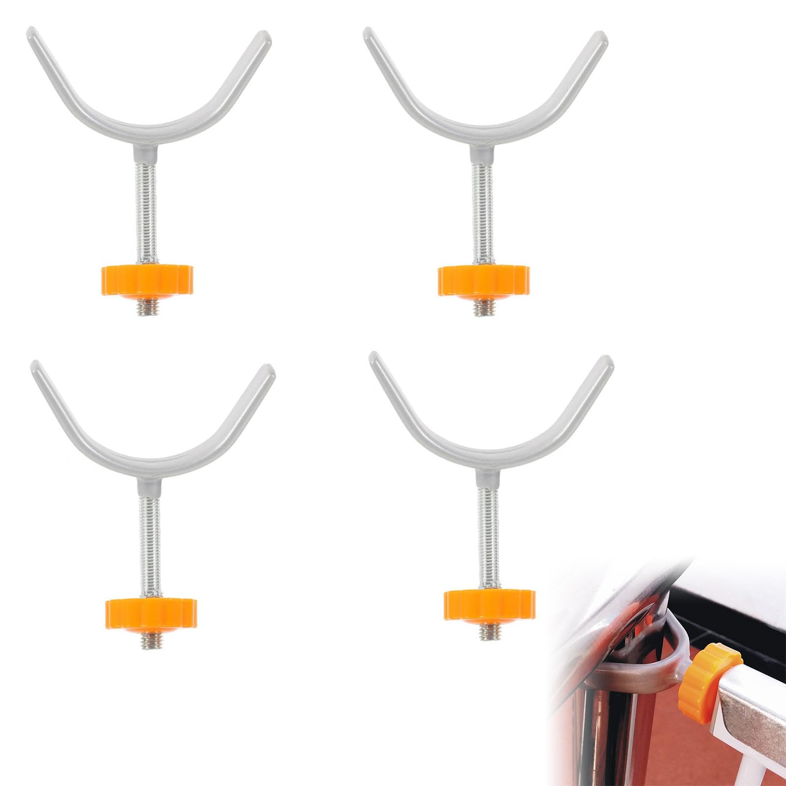 Y-förmiger Adapter Für Babygitter, Y Spindel zur Befestigung,Kindergitter and Treppengeländern,Erweiterung des Treppenschutzgitters,für Treppenschutzgitter für Babys und Haustiere (Orange, 4 Stück)